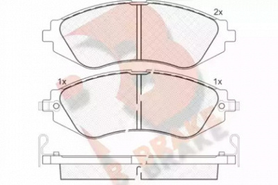 R BRAKE rb1263 -  Комплект тормозных колодок, дисковый тормоз